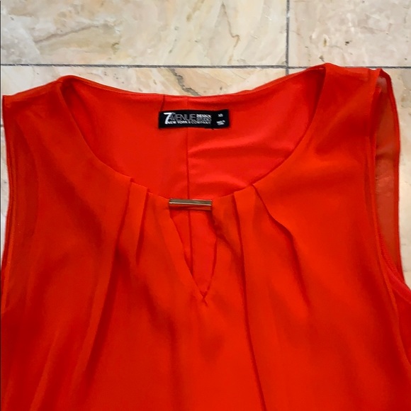 New York & Co vintage sheer red blouse. - Picture 2 of 3
